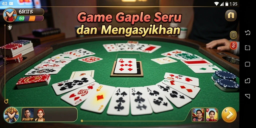 Tampilan permainan Gaple yang menarik dan seru