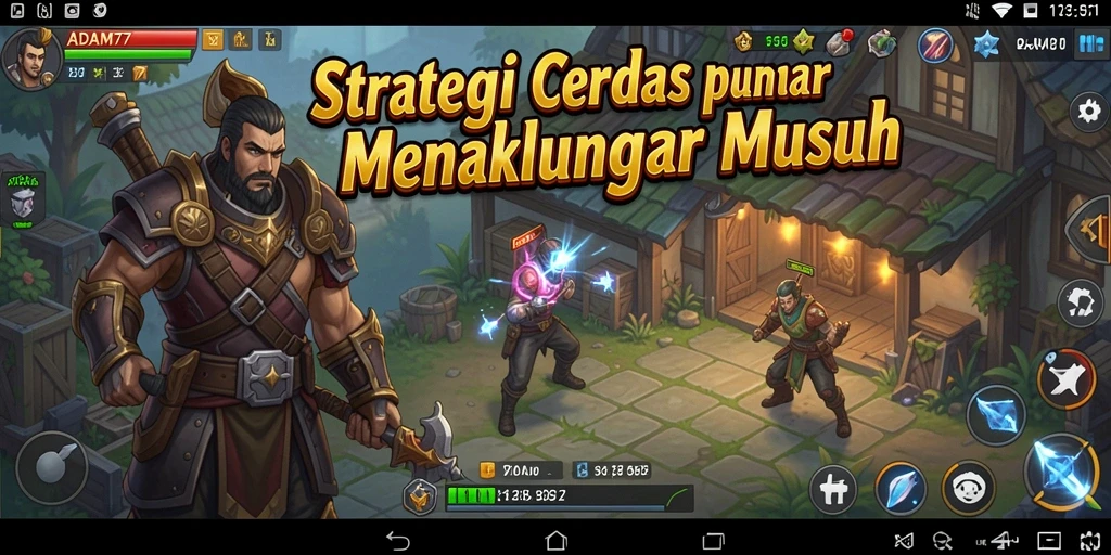 Tampilan gameplay Strategi ADAM77 yang menegangkan dan penuh aksi.