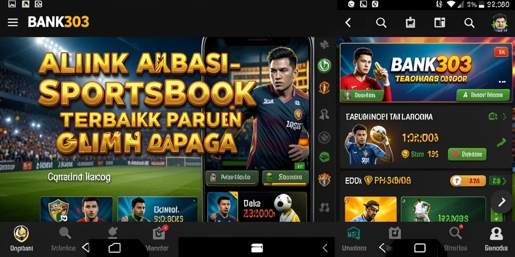 Screenshot BANK303 menunjukkan pengguna menikmati taruhan langsung di pertandingan.