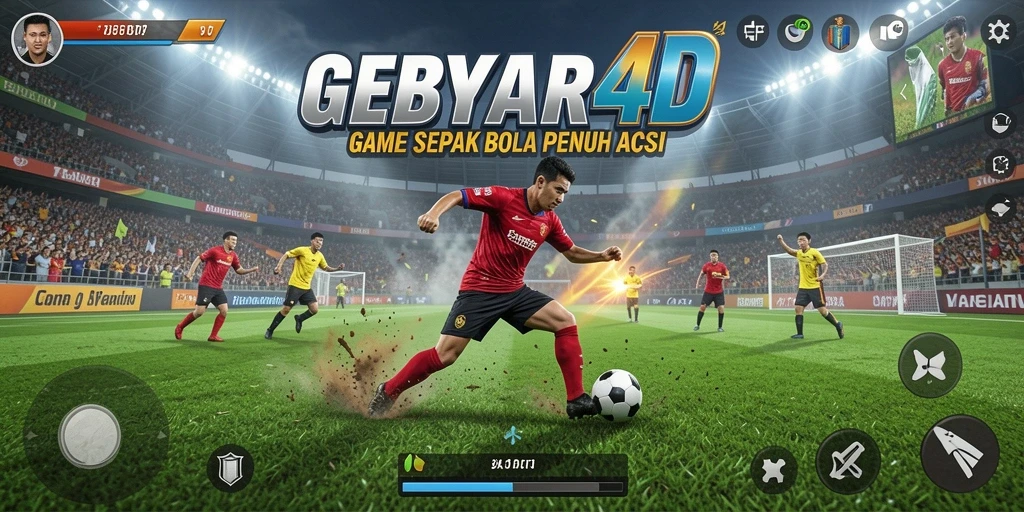 Tampilan gameplay seru di lapangan hijau GEBYAR4D.