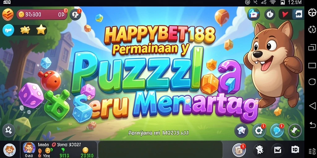 Screenshot utama dari HAPPYBET188 menampilkan gameplay seru dan tantangan puzzle.