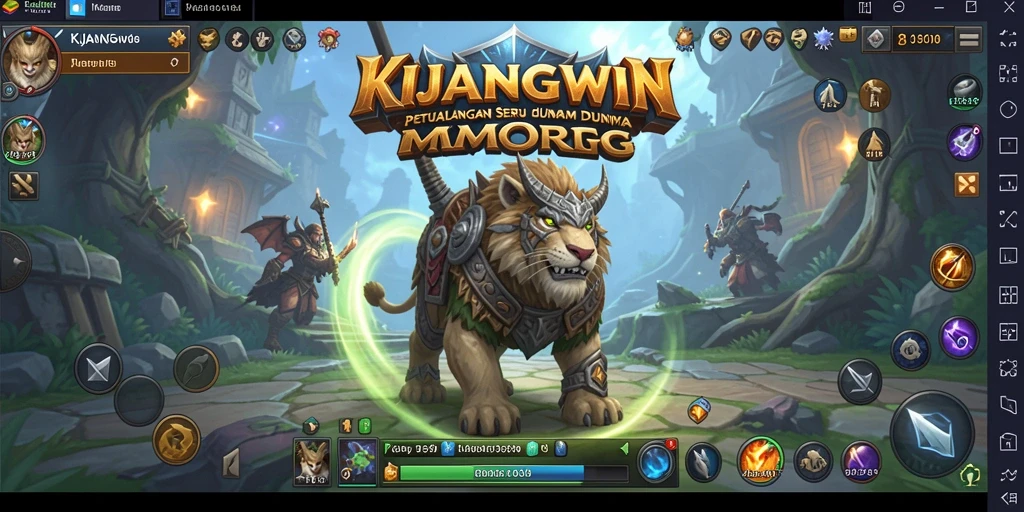 Tampilan gameplay KIJANGWIN yang menakjubkan dalam petualangan MMORPG.