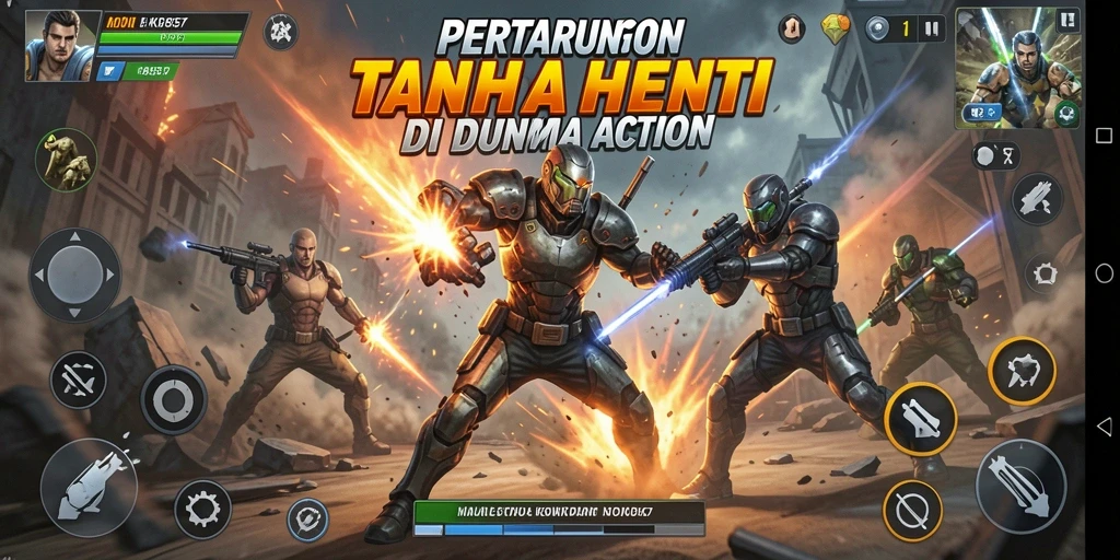 Tampilan gameplay KO857 yang menegangkan dalam aksi penuh.