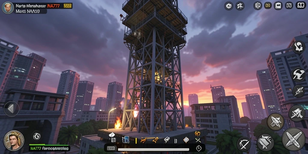 Gameplay yang seru dan menegangkan di NA777 dengan menara pertahanan strategis.
