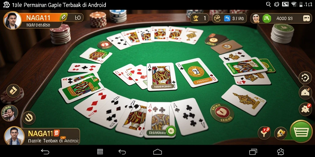 Tampilan menarik dari gameplay Gaple di NAGA11.