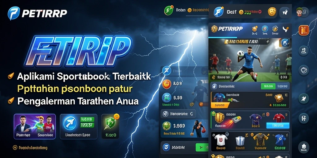 Screenshot PETIRRP menampilkan tampilan antarmuka Sportsbook yang menarik.