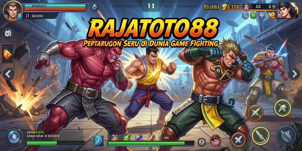 Screenshot menunjukkan aksi bertarung seru dalam RAJATOTO88.