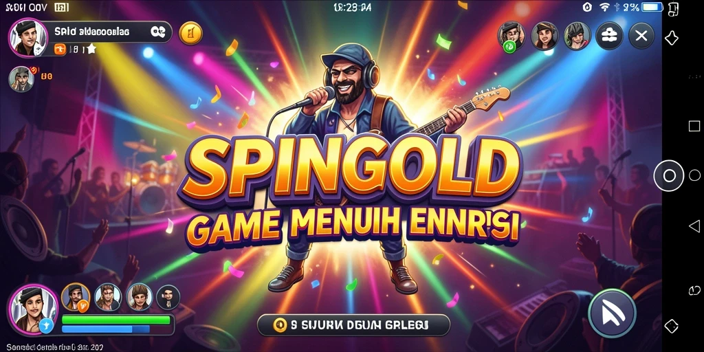 Tampilan gameplay SPINGOLD yang menarik dan penuh warna.