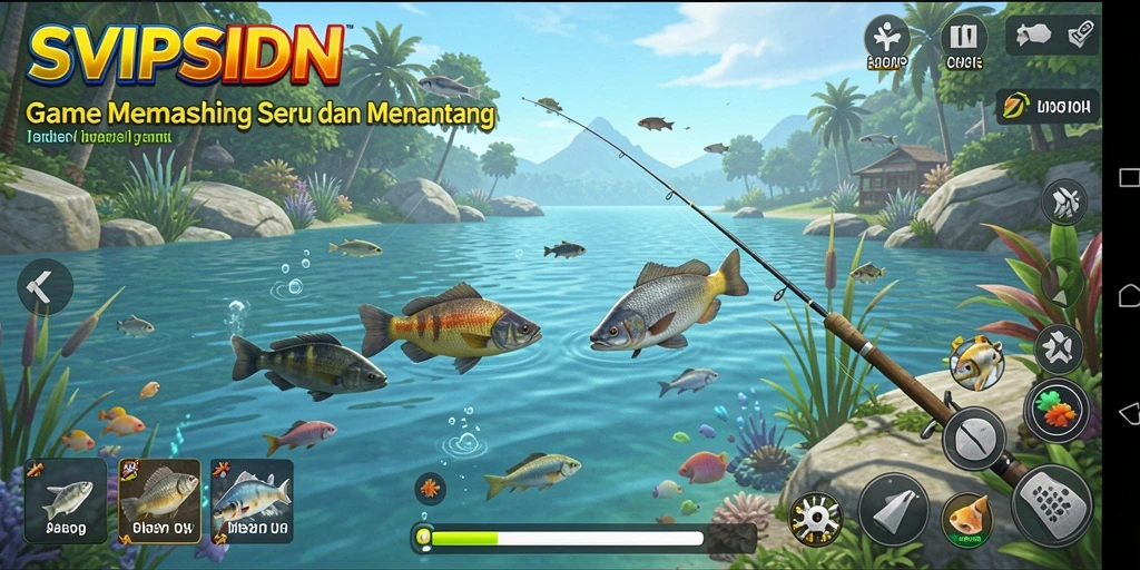 Tampilan gameplay memancing yang menakjubkan di SVIPSIDN.