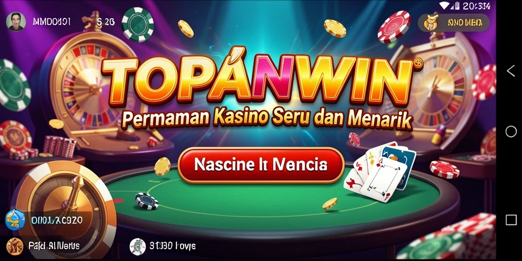 Tampilan gameplay menarik dari aplikasi Kasino TOPANWIN.