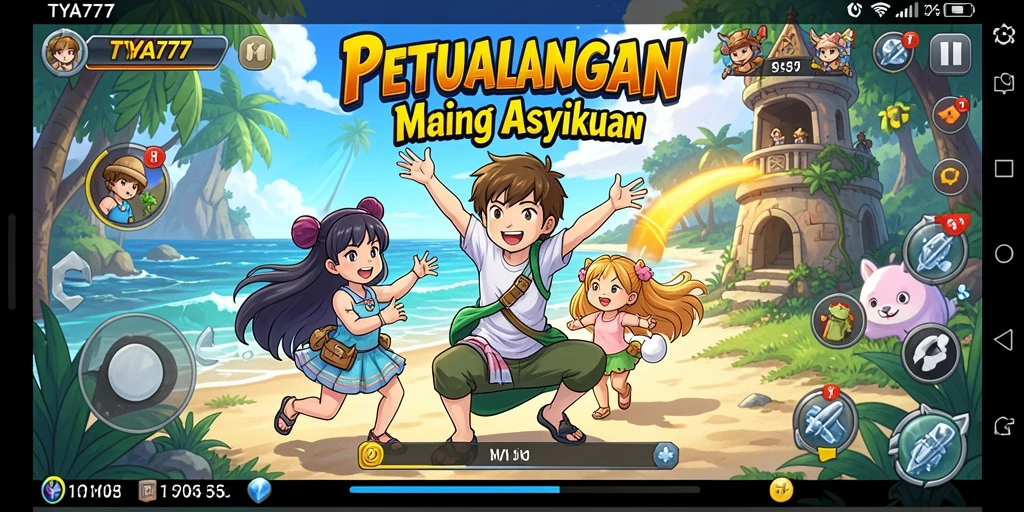 Gameplay TYA777 yang penuh warna dan dinamis.