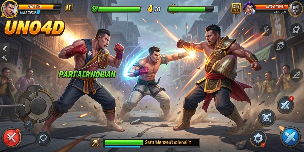 Tampilan gameplay menegangkan dari UNO4D