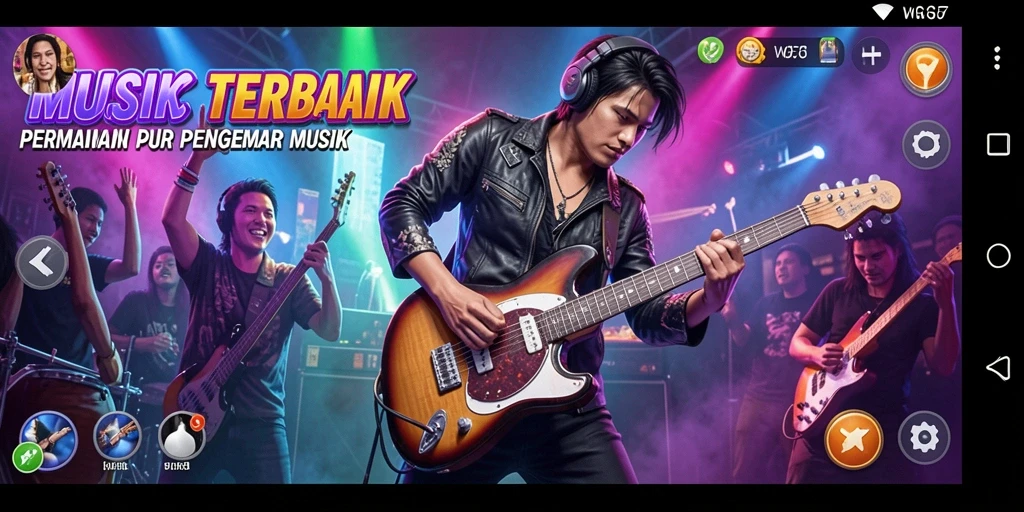 Tampilan gameplay WG87 yang seru dan menarik saat bermain musik.